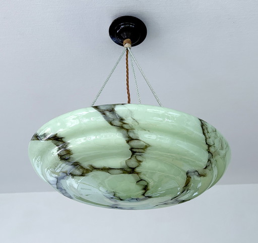 Art Deco Glas & Bakeliet Hanglamp