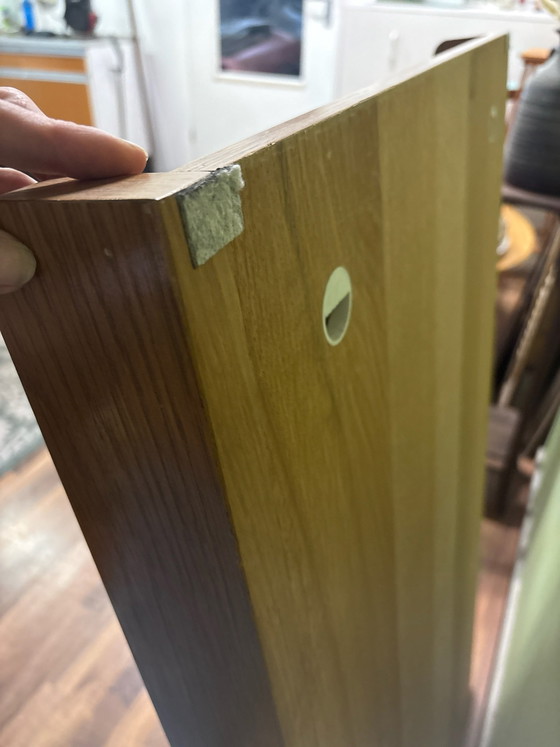 Grote vintage spiegel, Glas, Hout, Bruin (foto 7 van 7)