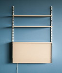 PILASTRO WALL-MOUNTED SECRETARY WITH BUILT-IN LIGHT — DUTCH MID-CENTURY MODERN