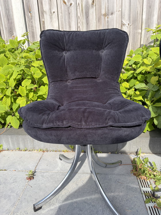 Image 1 of 4 fauteuils pivotants vintage Gastone Rinaldi des années 1970