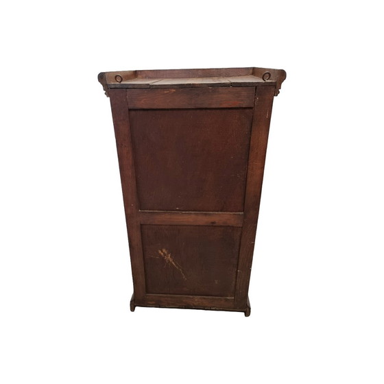 Image 1 of Antiek Frans mahonie hangkastje met ruiten, circa 1870