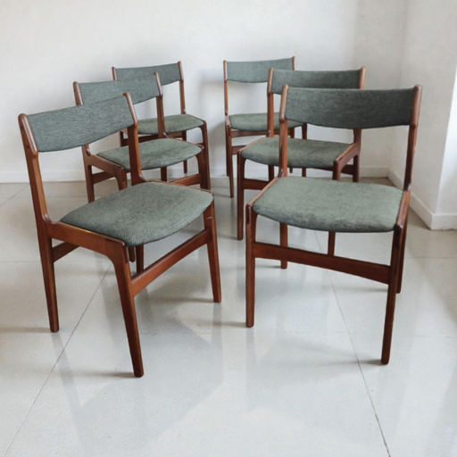 6x vintage dining chair Erik Buch