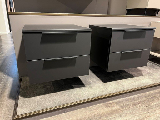 Nolte Alegro Hanging Bedside Table S/2