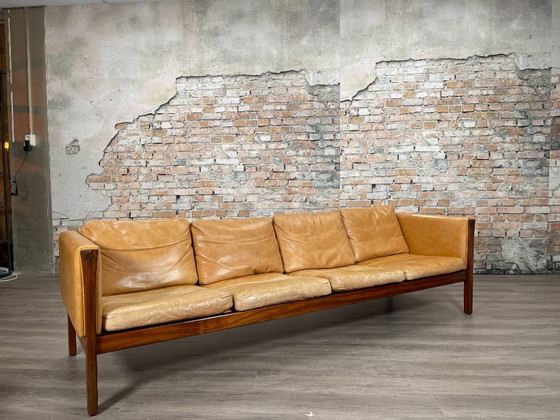AP Stolen AP63/4 – Cuir marron clair | Hans J. Wegner – Canapés, Leather, Wood (photo 2 of 18)
