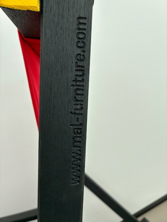 Image 1 of Esclusiva sedia da spiaggia di Mal Furniture in stile Rietveld.