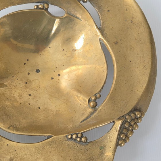 Image 1 of MAGNIFICENT VINTAGE FRUIT BOWL 1970S IN SOLID GILT BRONZE