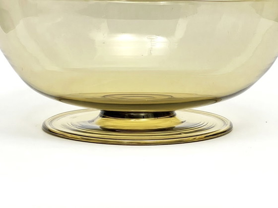 Image 1 of Bol en verre de Murano des années 1930, attribuable à Vittorio Zecchin pour Cappellin & Venini.