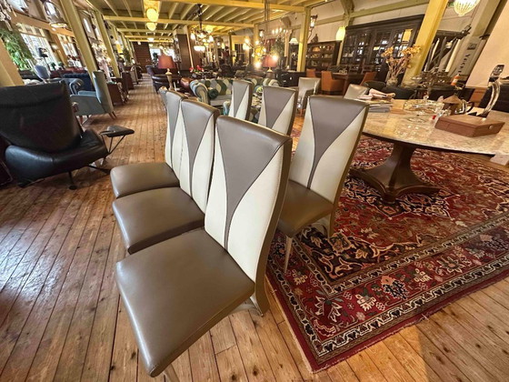 Image 1 of Luxueux ensemble de 6 chaises de salle à manger vintage Formenti