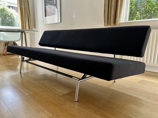 Martin Visser Slaapbank BR02 – schwarzer Wollstoff – komplett ausgestattet