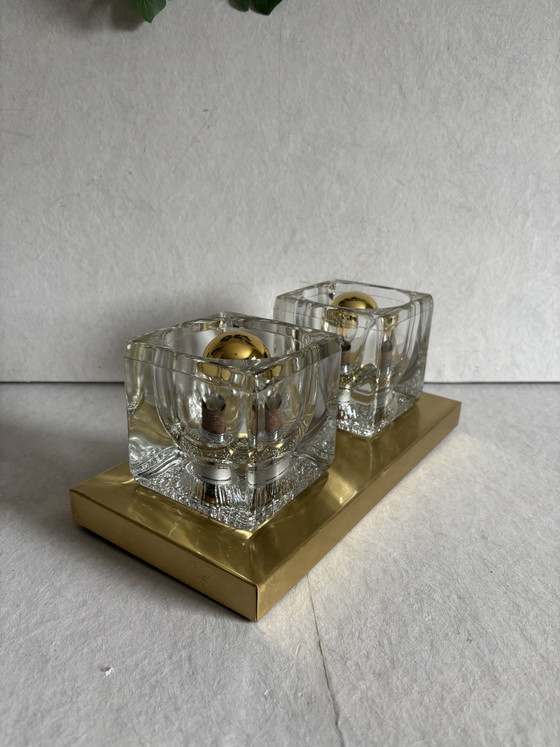 Image 1 of Vintage Peill & Putzler "Ice Cube" wall lamp ceiling lamp 70”