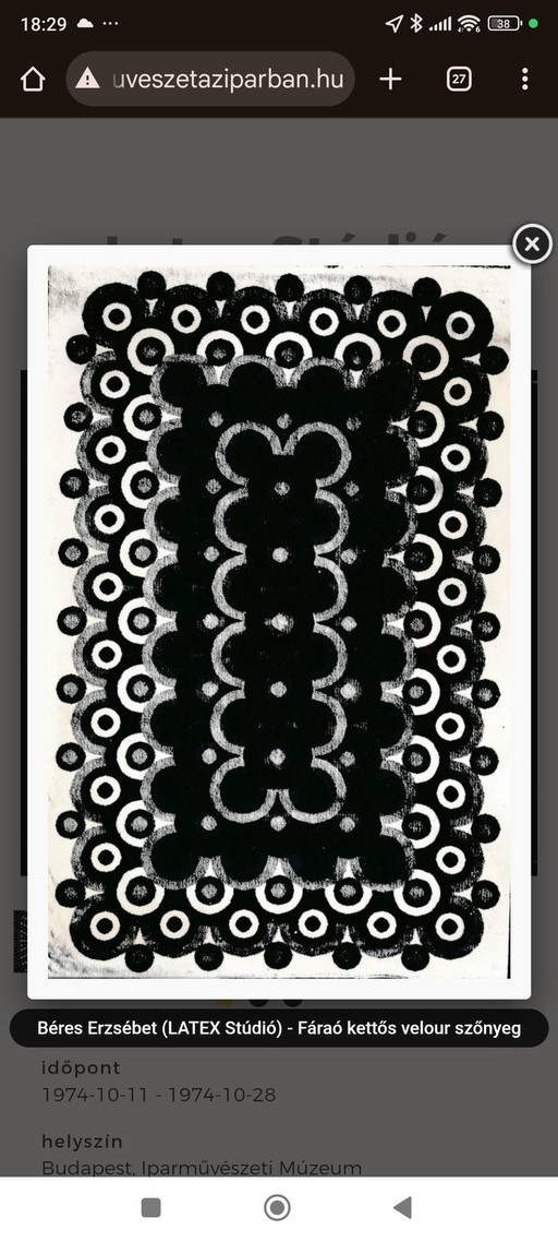 Vintage Carpet “NÍLUS” – A Classic of Hungarian Design