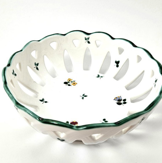 Image 1 of Ensemble de 2 bols à fruits ou de service en céramique GMUNDNER KERAMIK (Autriche) | Style vintage, peints à la main