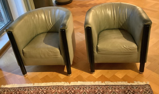 2x Jan Des Bouvrie fauteuil cuir