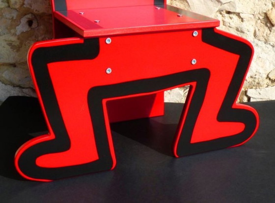 Keith Haring Kinderstuhl rot, Vilac, Dekorative Objekte, Holz (Foto 2 von 20)
