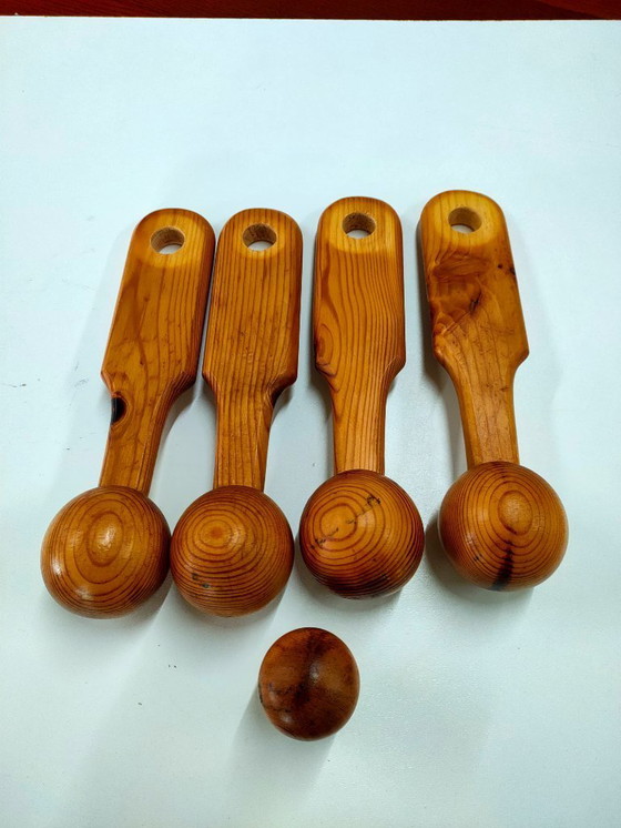 Image 1 of Vintage Design Houten Kapstok Jaren 70