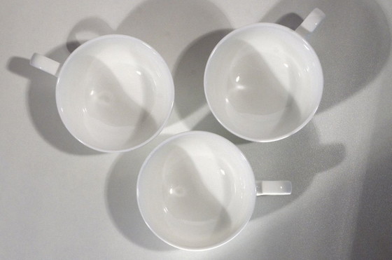 3 tazas de té de porcelana blanca, 10x5 cm, 200 ml. – Loza, Porcelain (photo 4 of 5)