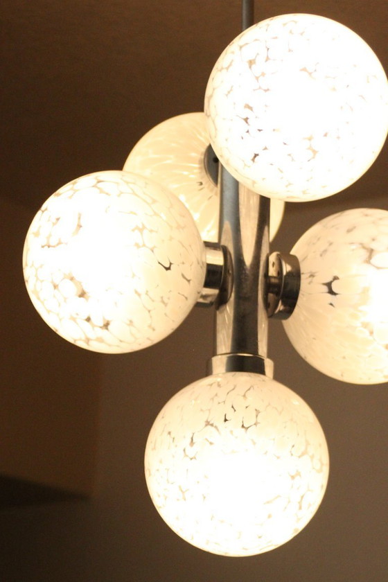 Image 1 of Vintage atomic globes chandelier, 1960s