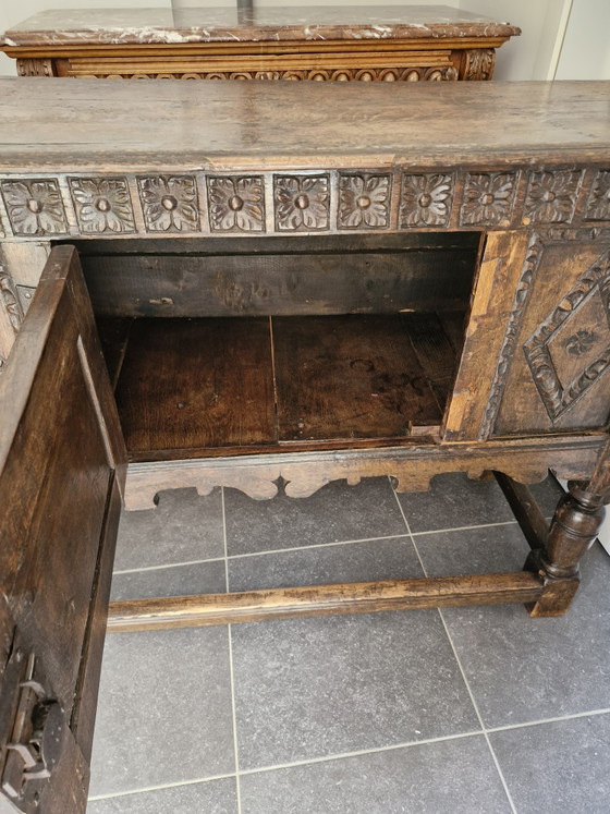 Antiek Engels Sideboard - Jacobeaanse Stijl – Buffetkasten, Wood (photo 6 of 9)