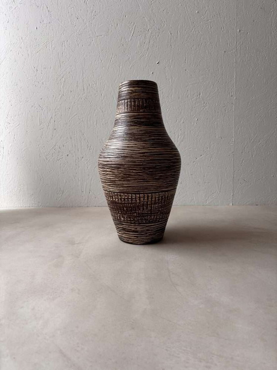 Image 1 of Japandi ceramic Spara floor vase 70s minimalist vase