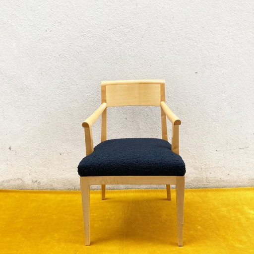 Fauteuil Philippe Hurel St James – sycomore & bouclette noire