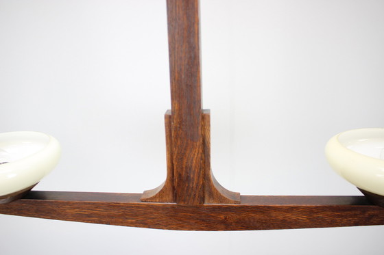 Image 1 of Mid-Century Wooden Chandelier, 1930s