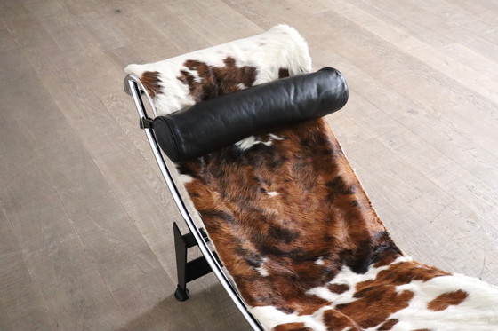 Image 1 of Cassina Lc4 Chaise Longue In Ponyskin By Le Corbusier, Charlotte Perriand, 1980S