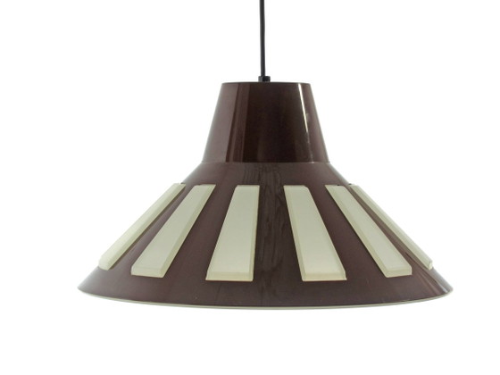 Lampada a Sospensione Vintage UFO Space Age Anni '70 | Marrone Bianco – Lampade a sospensione, Plastica (photo 5 of 9)
