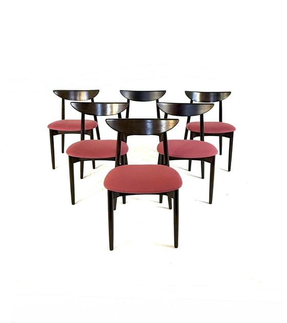 Image 1 of 6 sedie da sala da pranzo vintage, Harry Østergaard anni '60