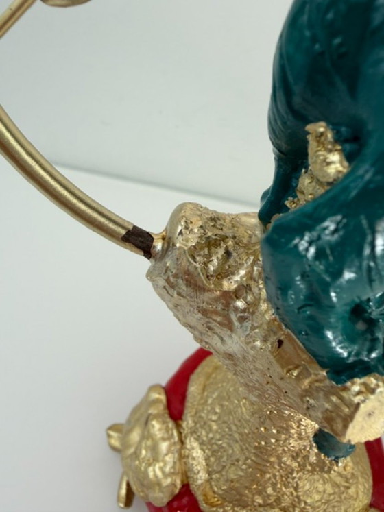 Candelabro ecléctico con tigre y loro – Portavelas, Plastic, Metal (photo 13 of 15)
