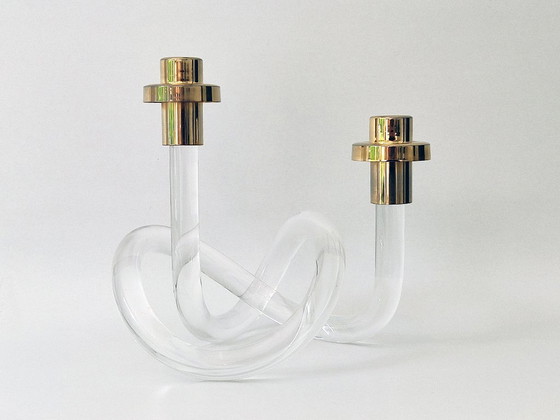 Candlestick Set & Clock Dorothy C. Thorpe – Elaine Bscheider voor Dorothy C. Thorpe, Candle holders, Brass (photo 10 of 18)