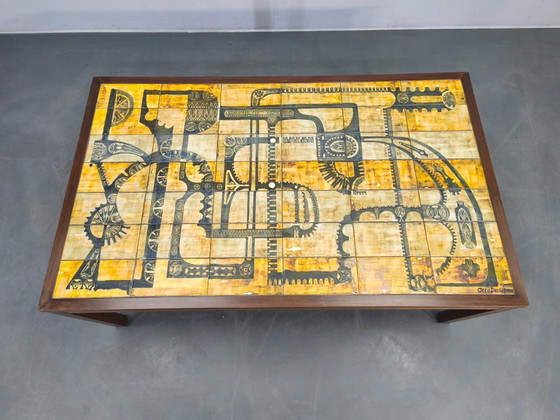 Image 1 of Danish Haslev Teak Tile Coffee Table Otto Detlefsen 1960s