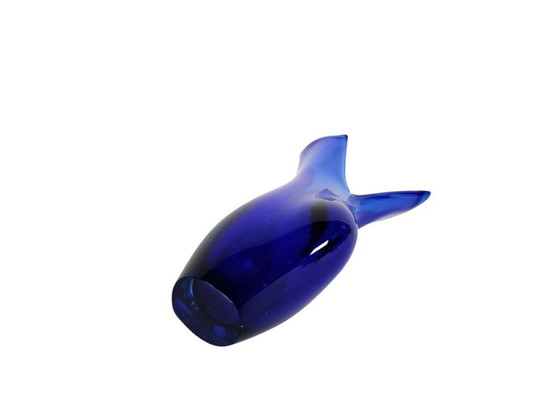 Image 1 of Murano – Flavio Poli – Vase „Knospe“ – Aquamarin und Kobaltblau – Italien – 1960er Jahre