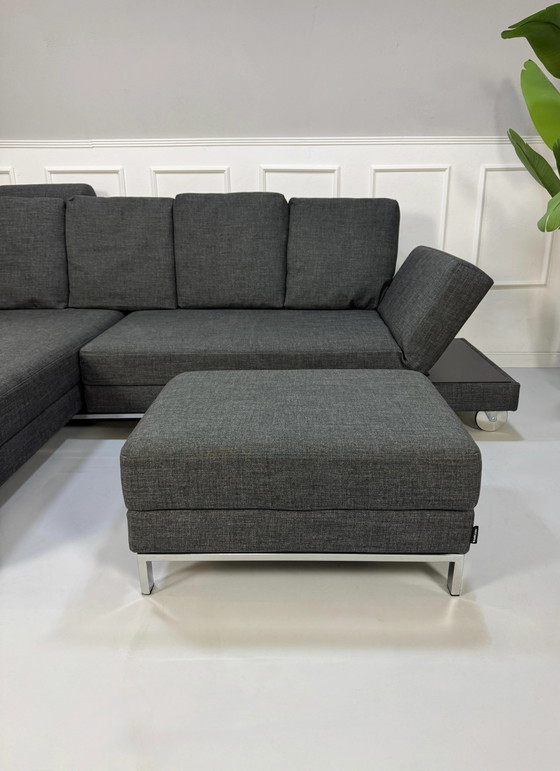 Image 1 of Brühl Fourtwo Sofa Stoff Couch Schlafsofa Grau + Hocker