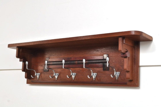 Image 1 of Art Deco coat rack in oak, 1930s
