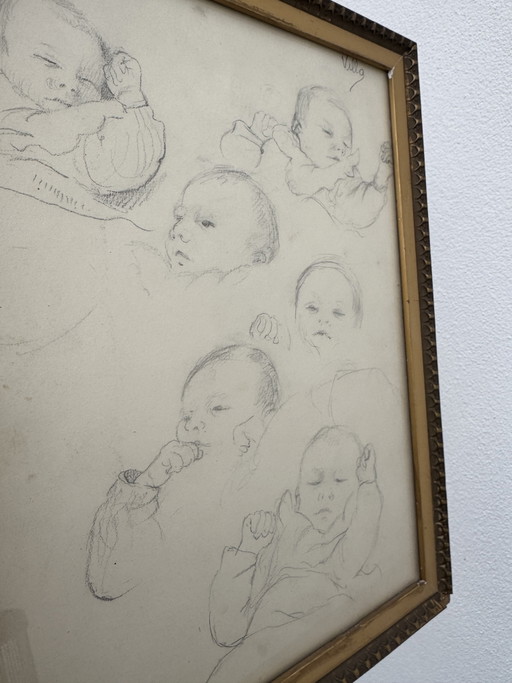 Dessin Étude de Bébé Georges Villa