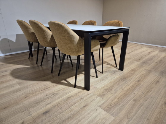 Image 1 of New - Montel Seven Dining Table + 6 Montel Nora Chairs