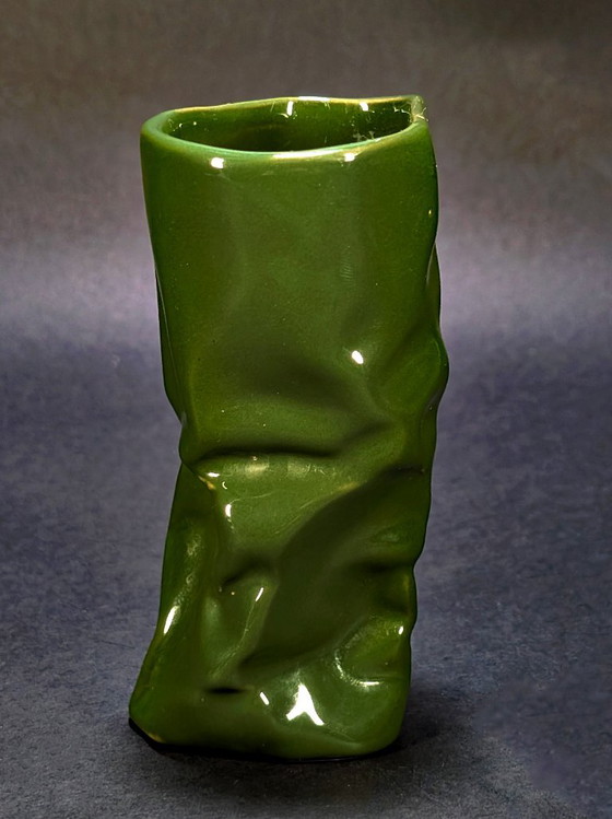 Belgische D&M Designvase – Grüne Keramik – 90er Jahre – Vasen, Ceramic (photo 6 of 8)