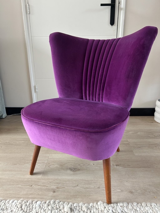 Sedia da cocktail ristrutturata viola paars
