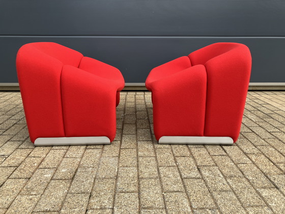 Image 1 of 2x sedie Artifort Groovy F598 M in tessuto originale, in ottime condizioni!