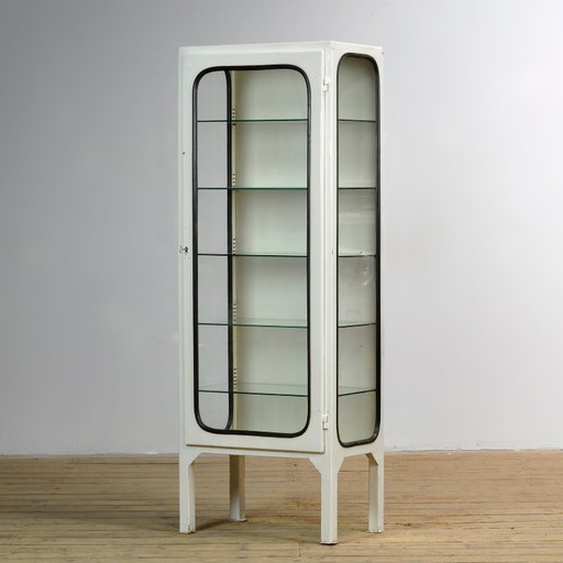 Gabinete médico antiguo, década de 1970. – vitrinekasten, Glass, Metal