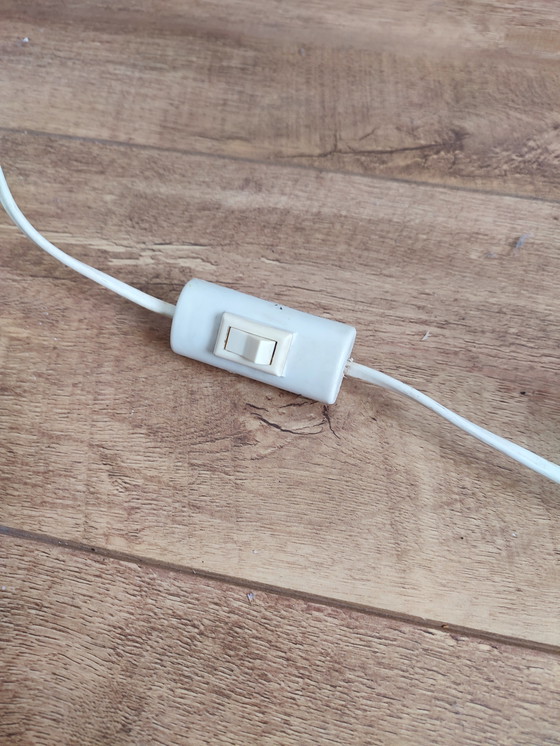 Image 1 of Vintage Space Age Italiaanse bureaulamp lamp rood zwart 1970