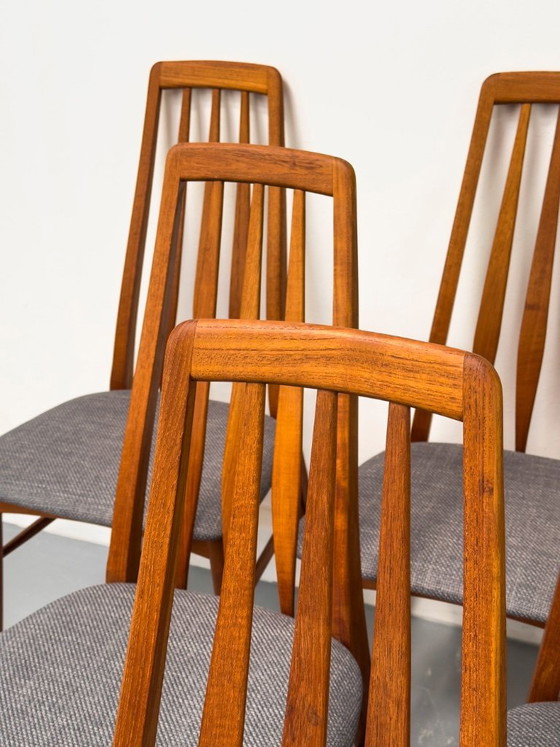 Image 1 of 10x chaises Eva en teck par Niels Koefoed pour Hornslet Møbelfabrik, années 1960