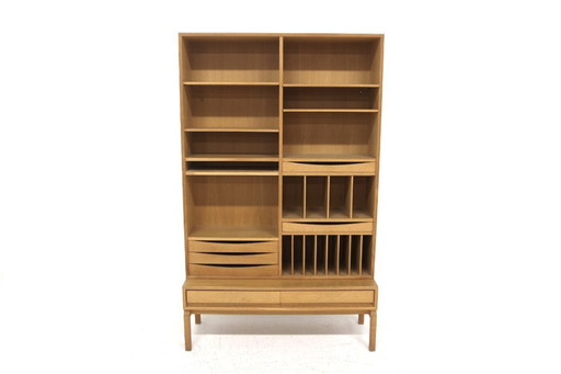 Scandinavian oak bookcase "MTP", Marian Grabinski, IKEA, Sweden, 196