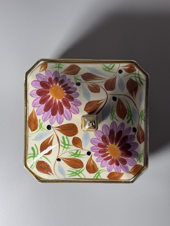 Image 1 of Boîte couverte Art Déco en céramique Boch Frères par Raymond Chevalier, Belgique, années 1930