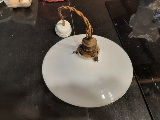 Antike Opal-Hängelampe ±1900–1920