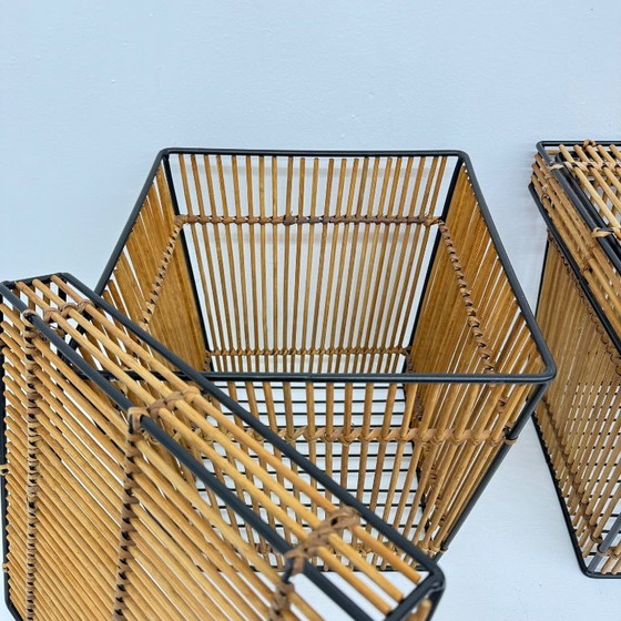 Image 1 of Set of 2 Storage Baskets by Dirk van Sliedregt for Rohé, Netherlands 1960s