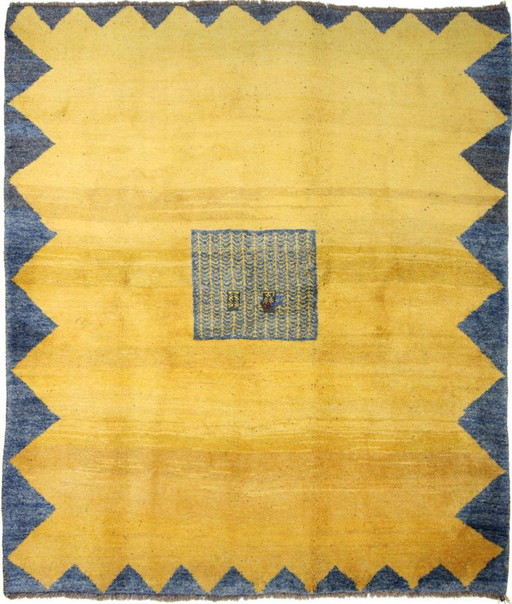 Original Perserteppich Gabbeh Ghashghai Orientteppich 245 cm x 208 cm Alt Natur