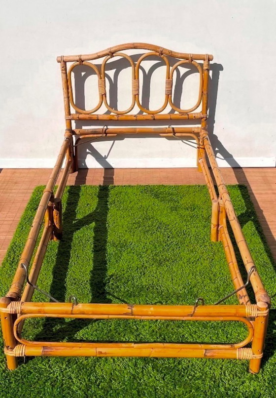 Image 1 of Letto vintage in bambù anni '70