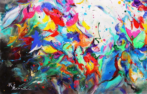 Kspersee - Vibrant original canvas 116x89cm