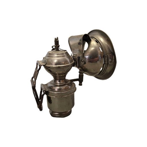 Antique French carbide bicycle lamp by Hirondelle, circa 1920s